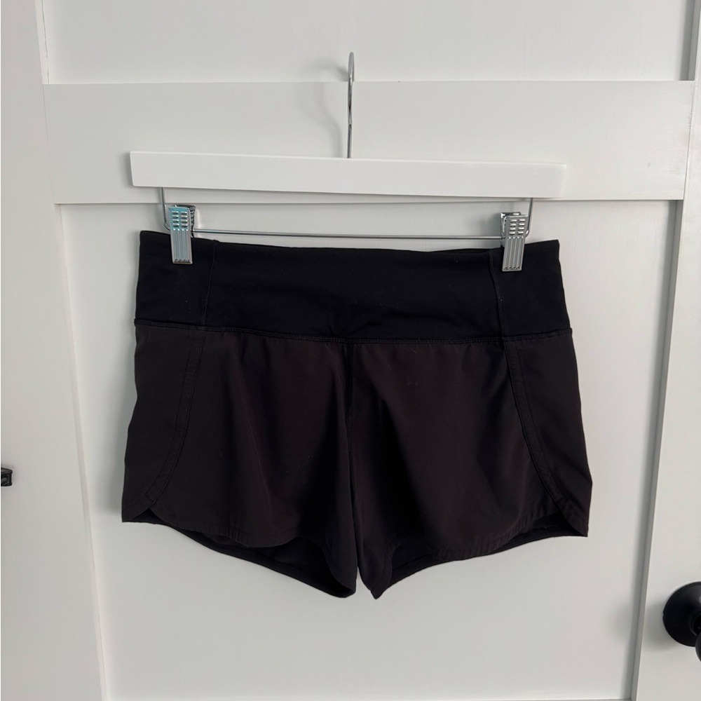 Black lululemon speed up shorts